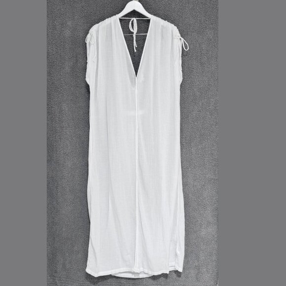 GAP Crinkle Cotton Modal Linen Maxi Cover-Up M/L - Picture 3 of 12